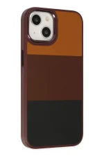 Newface iPhone 14 Plus Kılıf King Kapak - Bordo-Siyah - Görsel 2