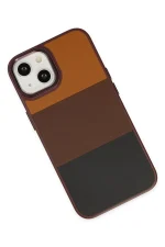 Newface iPhone 14 Plus Kılıf King Kapak - Bordo-Siyah - Görsel 3