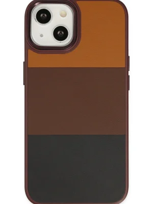 Newface iPhone 14 Plus Kılıf King Kapak - Bordo-Siyah