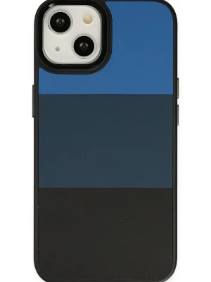 Newface iPhone 14 Plus Kılıf King Kapak - Mavi-Siyah