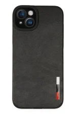 Newface iPhone 14 Plus Kılıf Loop Deri Silikon - Siyah