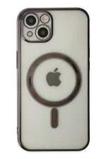 Newface iPhone 14 Plus Kılıf Magneticsafe Lazer Silikon - Siyah - Görsel 2