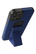 Newface iPhone 14 Plus Kılıf Mega Standlı Silikon - Mavi - Görsel 3