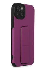 Newface iPhone 14 Plus Kılıf Mega Standlı Silikon - Mor - Görsel 2