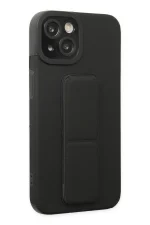 Newface iPhone 14 Plus Kılıf Mega Standlı Silikon - Siyah - Görsel 2