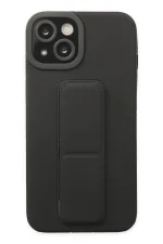 Newface iPhone 14 Plus Kılıf Mega Standlı Silikon - Siyah
