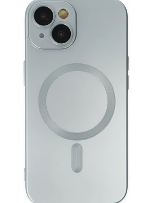Newface iPhone 14 Plus Kılıf Moshi Lens Magneticsafe Silikon - Sierra Blue