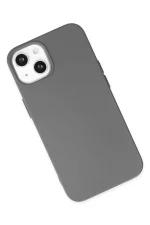 Newface iPhone 14 Plus Kılıf Nano içi Kadife Silikon - Gri - Görsel 3