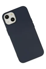 Newface iPhone 14 Plus Kılıf Nano içi Kadife Silikon - Lacivert - Görsel 3