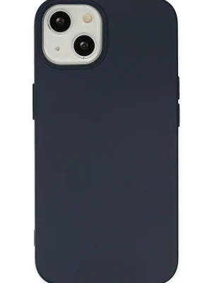 Newface iPhone 14 Plus Kılıf Nano içi Kadife Silikon - Lacivert