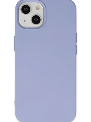 Newface iPhone 14 Plus Kılıf Nano içi Kadife Silikon - Lila