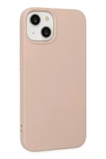 Newface iPhone 14 Plus Kılıf Nano içi Kadife Silikon - Pudra - Görsel 2