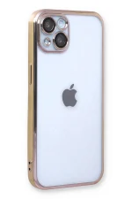 Newface iPhone 14 Plus Kılıf Razer Lensli Silikon - Gold - Görsel 2