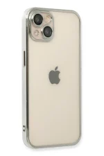 Newface iPhone 14 Plus Kılıf Razer Lensli Silikon - Gümüş - Görsel 2