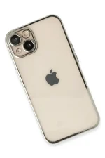 Newface iPhone 14 Plus Kılıf Razer Lensli Silikon - Gümüş - Görsel 3