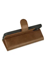 Newface iPhone 14 Plus Kılıf Trend S Plus Kapaklı Kılıf - Taba - Görsel 3