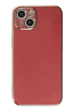 Newface iPhone 14 Plus Kılıf Volet Silikon - Kırmızı - Görsel 2