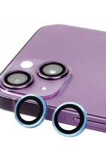 Newface iPhone 14 Plus Raze Metal Kamera Lens - Mavi