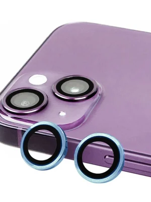 Newface iPhone 14 Plus Raze Metal Kamera Lens - Mavi