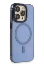 Newface iPhone 14 Pro Kılıf Anka PC Magneticsafe Sert Metal Kapak - Sierra Blue
