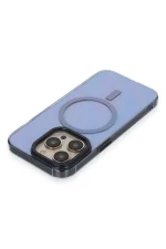 Newface iPhone 14 Pro Kılıf Anka PC Magneticsafe Sert Metal Kapak - Sierra Blue - Görsel 3