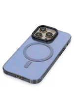 Newface iPhone 14 Pro Kılıf Anka PC Magneticsafe Sert Metal Kapak - Sierra Blue - Görsel 4