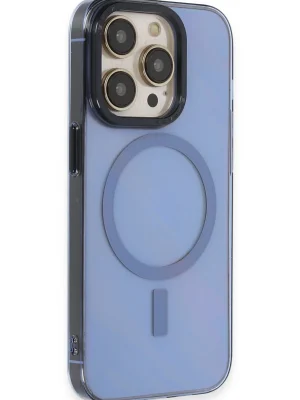Newface iPhone 14 Pro Kılıf Anka PC Magneticsafe Sert Metal Kapak - Sierra Blue