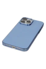 Newface iPhone 14 Pro Kılıf Anka PC Sert Metal Kapak - Mavi - Görsel 4