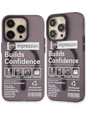 Newface iPhone 14 Pro Kılıf Apollo Magneticsafe Desenli Kapak - Apollo Mor - 6