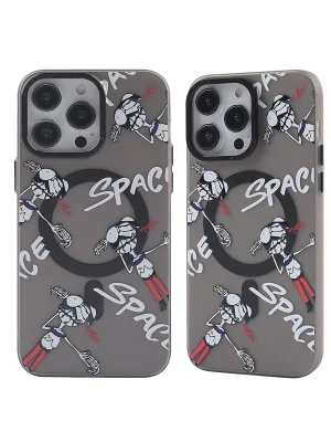 Newface iPhone 14 Pro Kılıf Apollo Magneticsafe Desenli Kapak - Apollo Siyah - 3