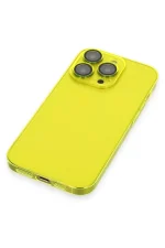 Newface iPhone 14 Pro Kılıf Armada Lensli Kapak - Sarı - Görsel 4