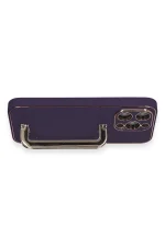 Newface iPhone 14 Pro Kılıf Coco Elit Kapak - Derin Mor - Görsel 3