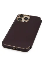 Newface iPhone 14 Pro Kılıf Dolpin Kapaklı - Derin Mor - Görsel 5