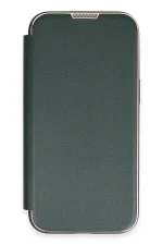 Newface iPhone 14 Pro Kılıf Dolpin Kapaklı - Koyu Yeşil - Görsel 2