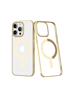Newface iPhone 14 Pro Kılıf Element Magneticsafe Sert Kapak - Gold