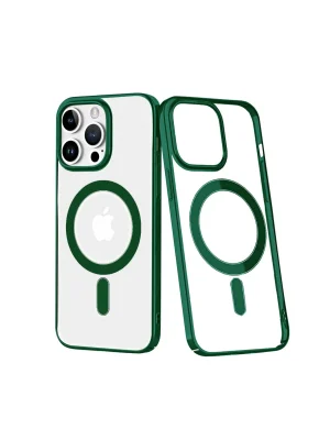 Newface iPhone 14 Pro Kılıf Element Magneticsafe Sert Kapak - Köknar Yeşili