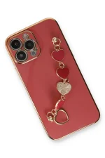 Newface iPhone 14 Pro Kılıf Esila Silikon - Kırmızı - Görsel 3