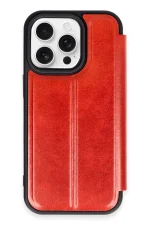 Newface iPhone 14 Pro Kılıf Flip Cover - Kırmızı