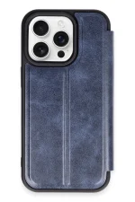 Newface iPhone 14 Pro Kılıf Flip Cover - Lacivert