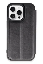 Newface iPhone 14 Pro Kılıf Flip Cover - Siyah