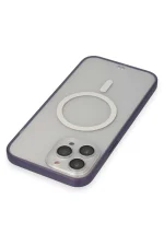 Newface iPhone 14 Pro Kılıf Grand Magneticsafe Kapak - Mor - Görsel 3