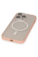 Newface iPhone 14 Pro Kılıf Grand Magneticsafe Kapak - Pembe - Görsel 4
