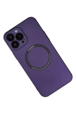 Newface iPhone 14 Pro Kılıf Jack Magneticsafe Lens Silikon - Mor - Görsel 3