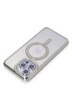 Newface iPhone 14 Pro Kılıf Joke Simli Magneticsafe Kılıf - Gümüş - Görsel 2