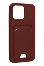 Newface iPhone 14 Pro Kılıf Kelvin Kartvizitli Silikon - Bordo - Görsel 3