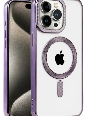 Newface iPhone 14 Pro Kılıf Kronos Magsafe Kapak - Derin Mor