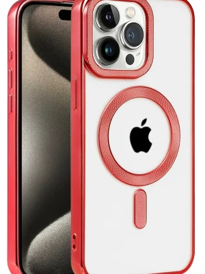 Newface iPhone 14 Pro Kılıf Kronos Magsafe Kapak - Kırmızı