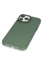 Newface iPhone 14 Pro Kılıf Modos Metal Kapak - Koyu Yeşil - Görsel 5