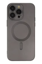 Newface iPhone 14 Pro Kılıf Moshi Lens Magneticsafe Silikon - Füme