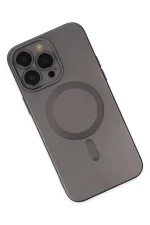Newface iPhone 14 Pro Kılıf Moshi Lens Magneticsafe Silikon - Füme - Görsel 3